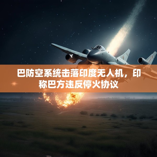 巴防空系统击落印度无人机，印称巴方违反停火协议