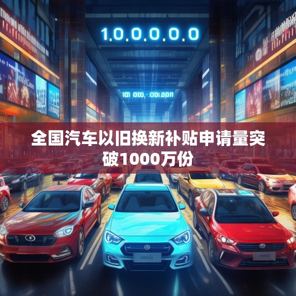 全国汽车以旧换新补贴申请量突破1000万份