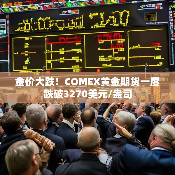 金价大跌！COMEX黄金期货一度跌破3270美元/盎司
