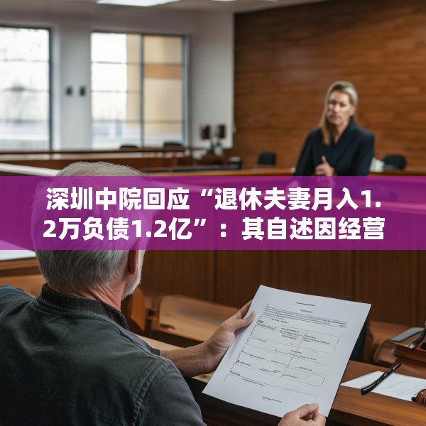 深圳中院回应“退休夫妻月入1.2万负债1.2亿”：其自述因经营不善负债