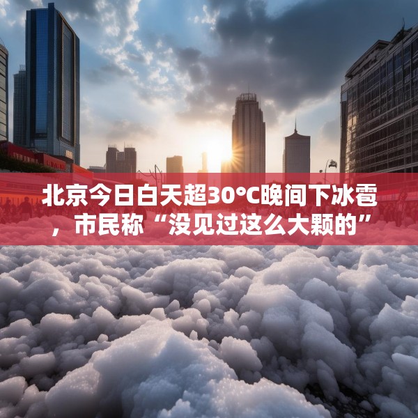 北京今日白天超30℃晚间下冰雹，市民称“没见过这么大颗的”