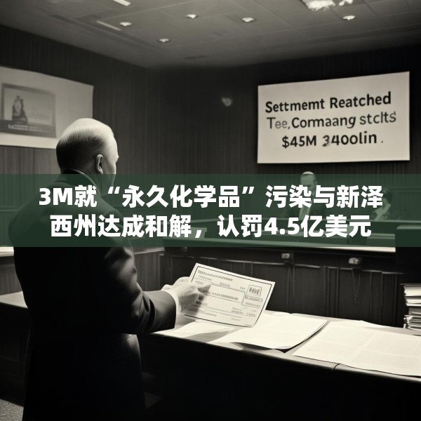 3M就“永久化学品”污染与新泽西州达成和解，认罚4.5亿美元