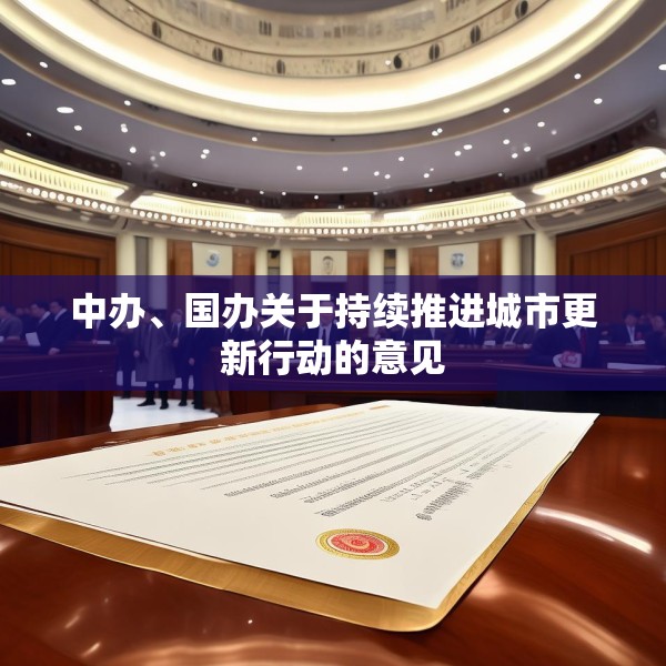 中办、国办关于持续推进城市更新行动的意见