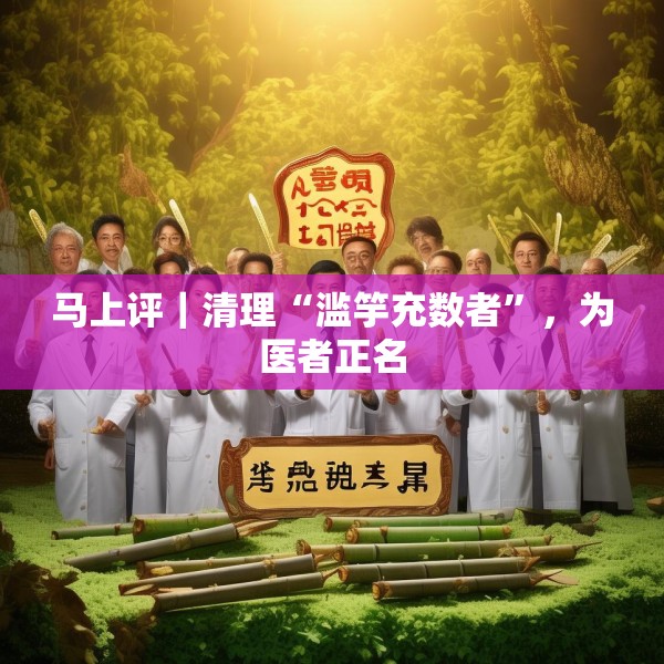马上评｜清理“滥竽充数者”，为医者正名