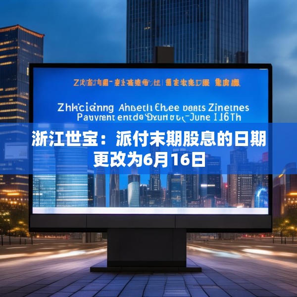 浙江世宝：派付末期股息的日期更改为6月16日