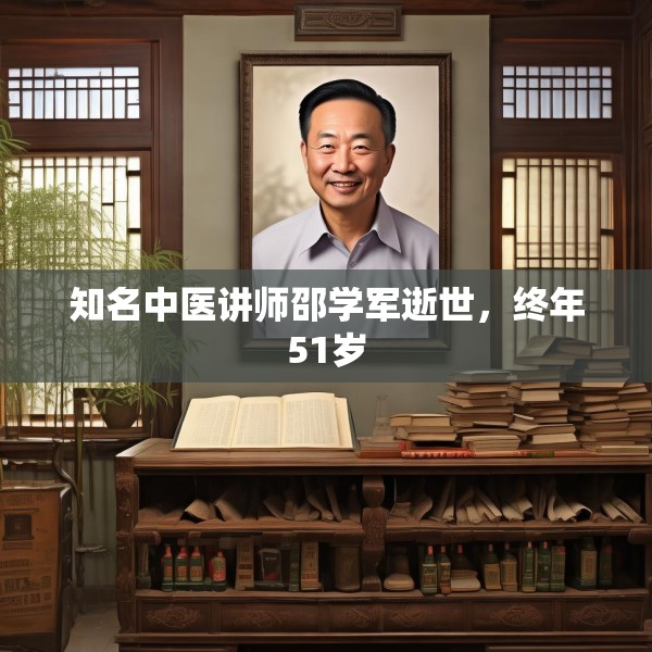 知名中医讲师邵学军逝世，终年51岁