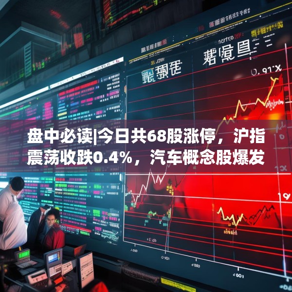 盘中必读|今日共68股涨停，沪指震荡收跌0.4%，汽车概念股爆发
