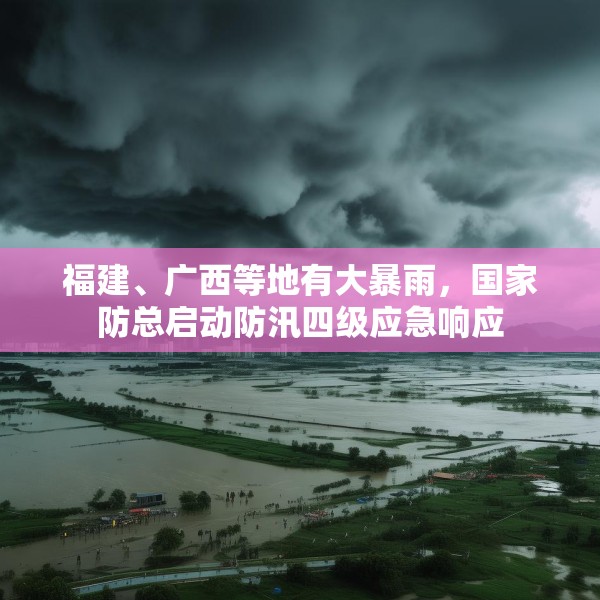 福建、广西等地有大暴雨，国家防总启动防汛四级应急响应
