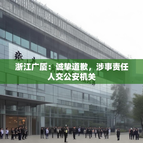 浙江广厦：诚挚道歉，涉事责任人交公安机关