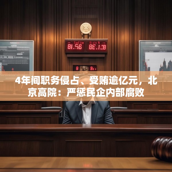 4年间职务侵占、受贿逾亿元，北京高院：严惩民企内部腐败