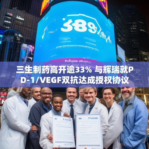 三生制药高开逾33% 与辉瑞就PD-1/VEGF双抗达成授权协议