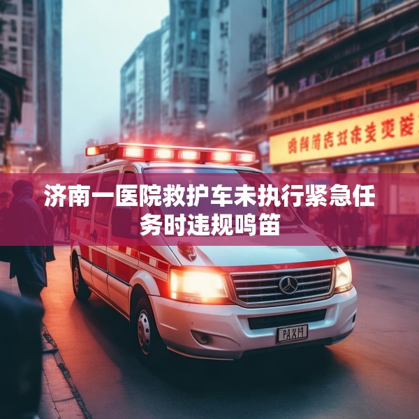 济南一医院救护车未执行紧急任务时违规鸣笛