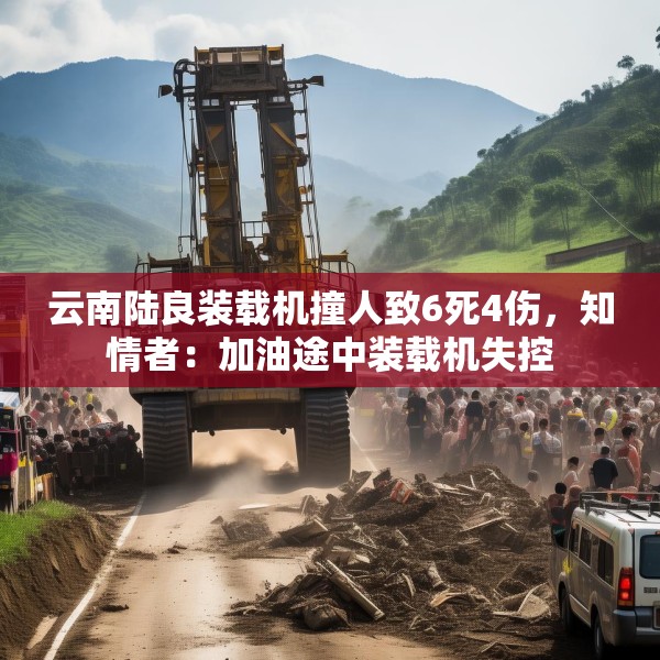 云南陆良装载机撞人致6死4伤，知情者：加油途中装载机失控