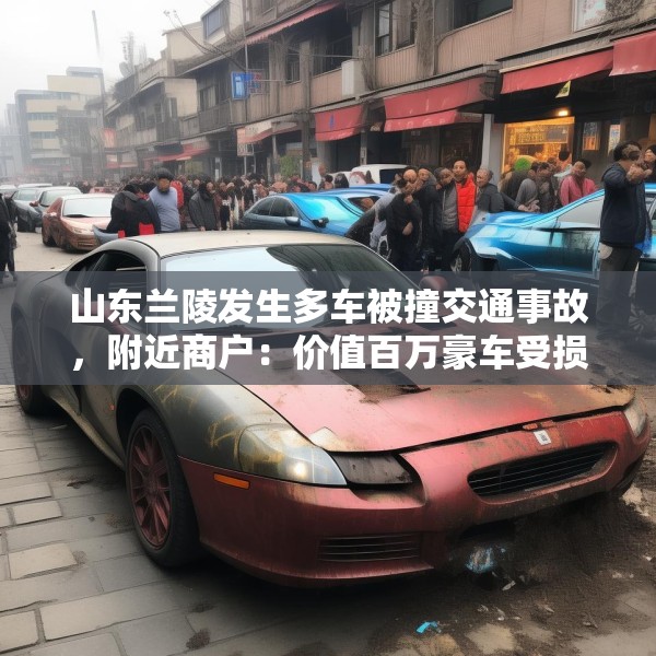 山东兰陵发生多车被撞交通事故，附近商户：价值百万豪车受损