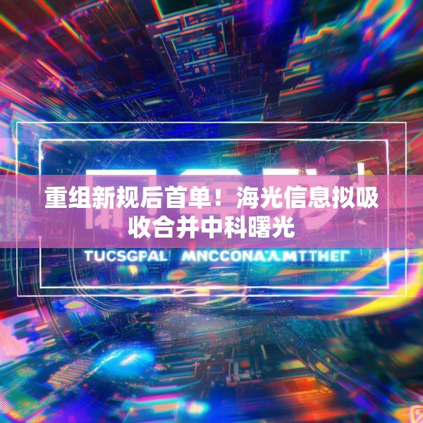 重组新规后首单！海光信息拟吸收合并中科曙光