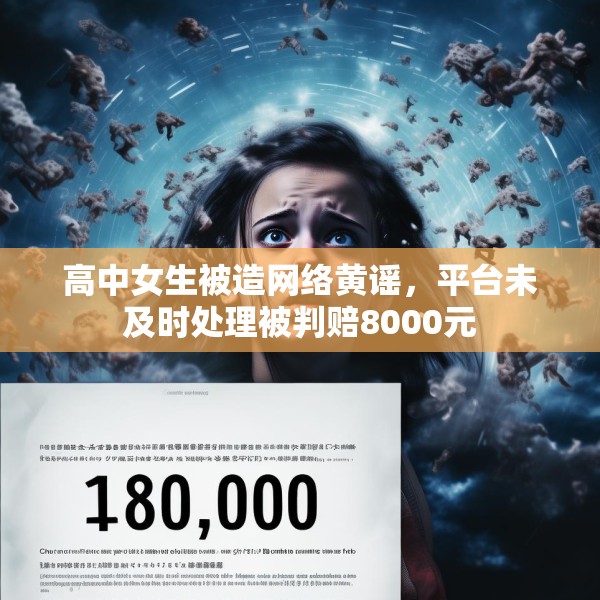 高中女生被造网络黄谣，平台未及时处理被判赔8000元