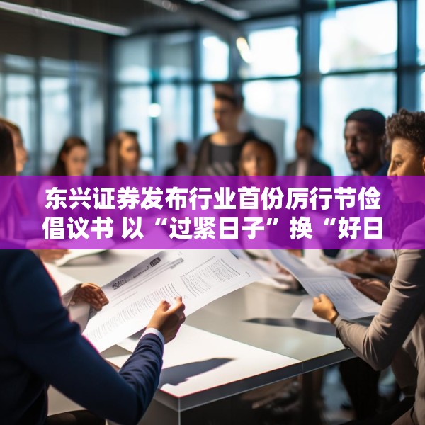 东兴证券发布行业首份厉行节俭倡议书 以“过紧日子”换“好日子”