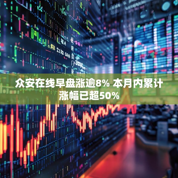 众安在线早盘涨逾8% 本月内累计涨幅已超50%
