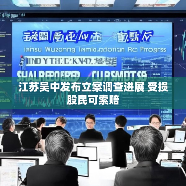 江苏吴中发布立案调查进展 受损股民可索赔