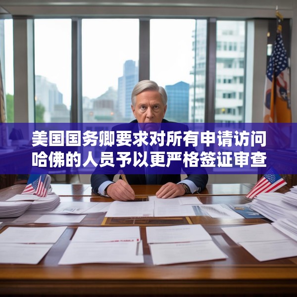 美国国务卿要求对所有申请访问哈佛的人员予以更严格签证审查