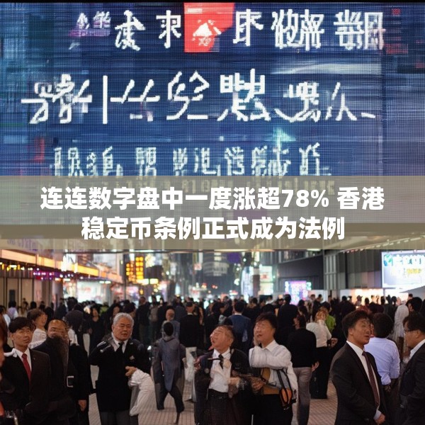 连连数字盘中一度涨超78% 香港稳定币条例正式成为法例