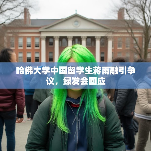 哈佛大学中国留学生蒋雨融引争议，绿发会回应