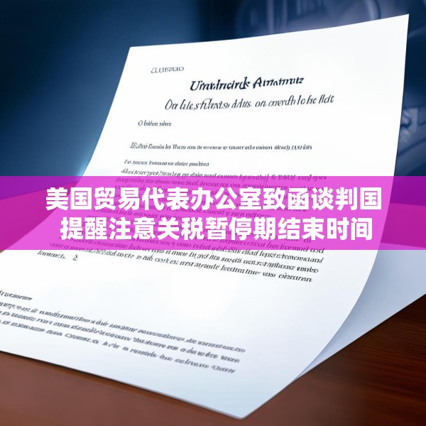 美国贸易代表办公室致函谈判国 提醒注意关税暂停期结束时间