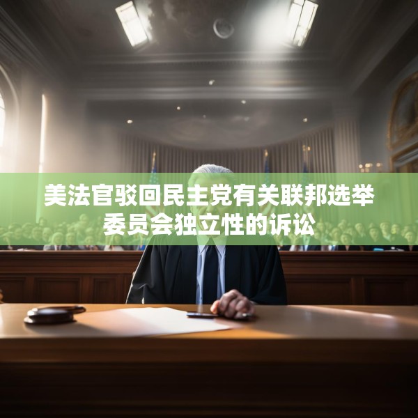 美法官驳回民主党有关联邦选举委员会独立性的诉讼
