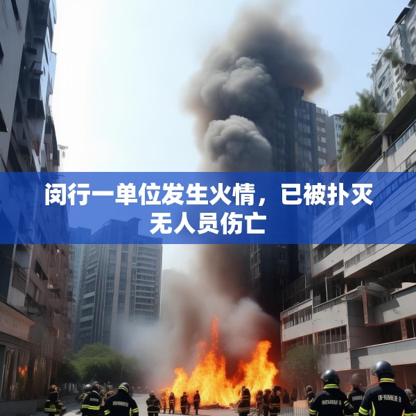 闵行一单位发生火情，已被扑灭无人员伤亡