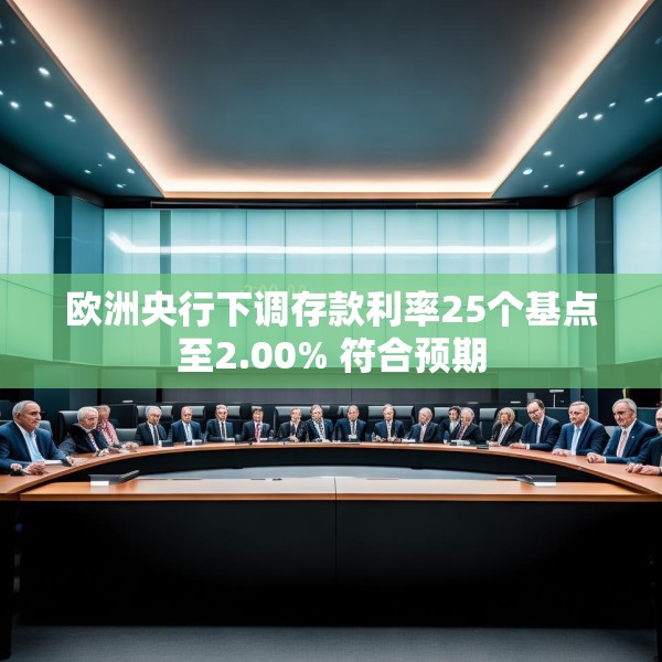 欧洲央行下调存款利率25个基点至2.00% 符合预期