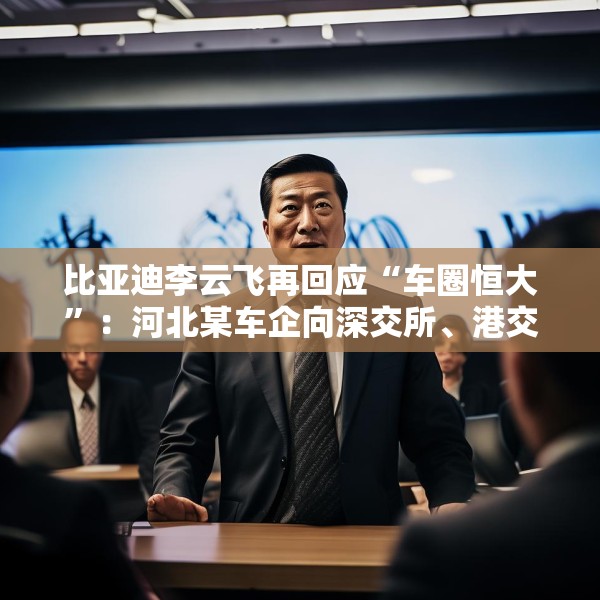 比亚迪李云飞再回应“车圈恒大”：河北某车企向深交所、港交所及监管机构恶意举报比亚迪