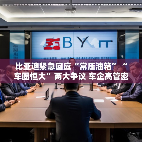 比亚迪紧急回应“常压油箱”“车圈恒大”两大争议 车企高管密集发声：反对 “内卷式”竞争