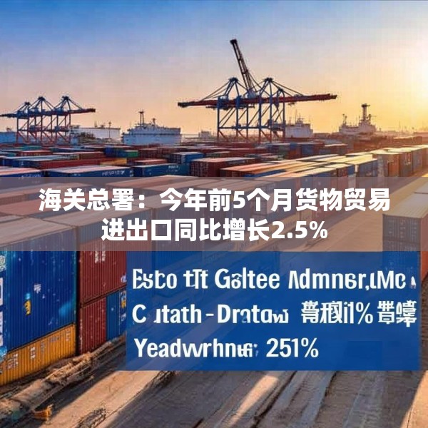 海关总署：今年前5个月货物贸易进出口同比增长2.5%