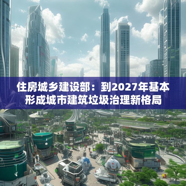 住房城乡建设部：到2027年基本形成城市建筑垃圾治理新格局