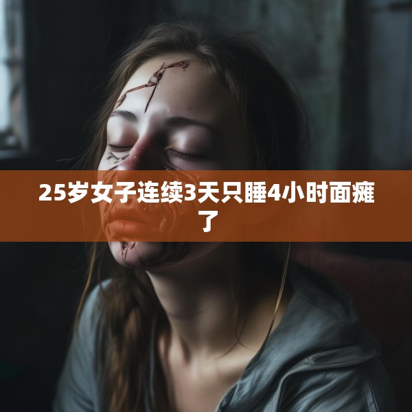 25岁女子连续3天只睡4小时面瘫了