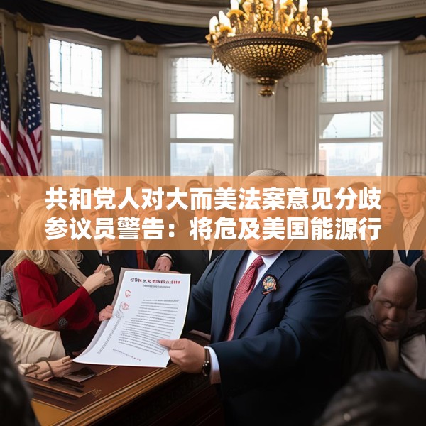共和党人对大而美法案意见分歧参议员警告：将危及美国能源行业