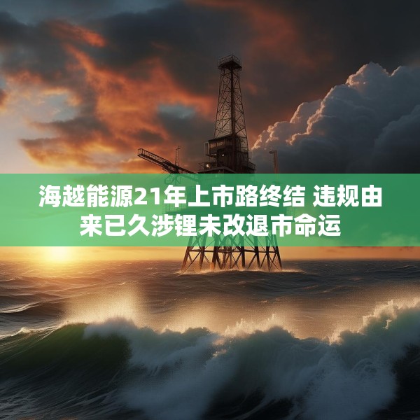 海越能源21年上市路终结 违规由来已久涉锂未改退市命运