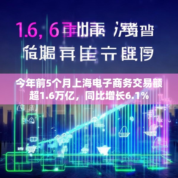 今年前5个月上海电子商务交易额超1.6万亿，同比增长6.1%