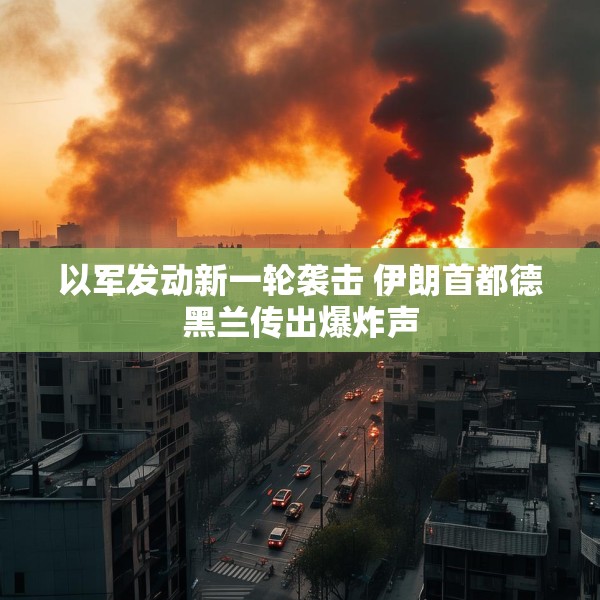 以军发动新一轮袭击 伊朗首都德黑兰传出爆炸声