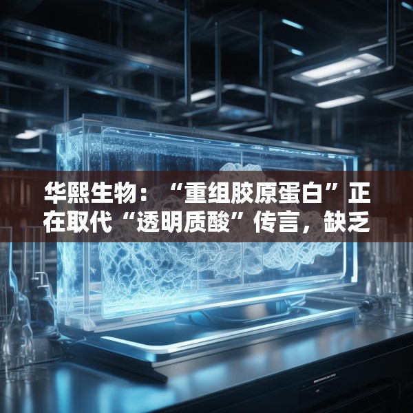华熙生物：“重组胶原蛋白”正在取代“透明质酸”传言，缺乏真实数据支持