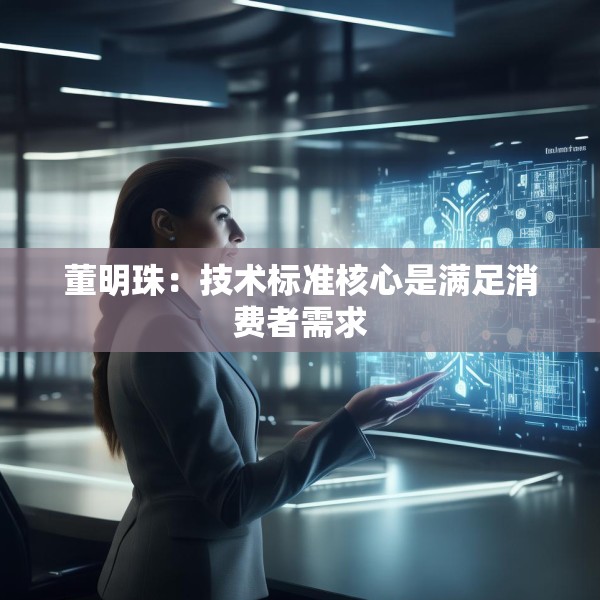 董明珠：技术标准核心是满足消费者需求