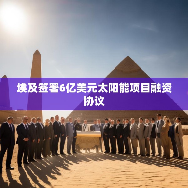 埃及签署6亿美元太阳能项目融资协议