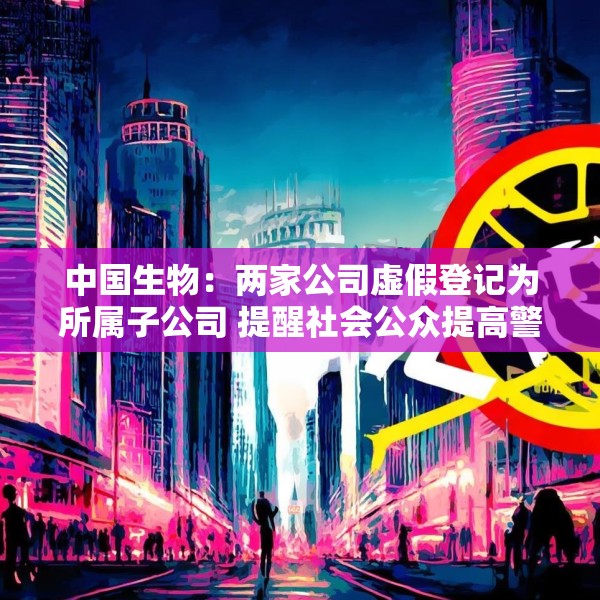中国生物：两家公司虚假登记为所属子公司 提醒社会公众提高警惕